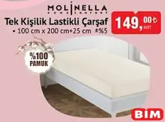 MOLİNELLA TEK KİŞİLİK LASTİKLİ ÇARŞAF